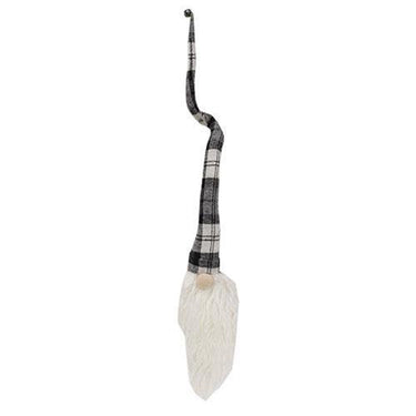 Long Hat Black & White Santa Head Wine Bottle Topper - The Fox Decor